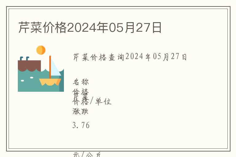 芹菜價(jià)格2024年05月27日