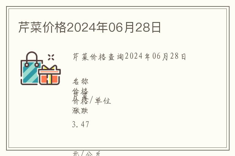 芹菜價格2024年06月28日