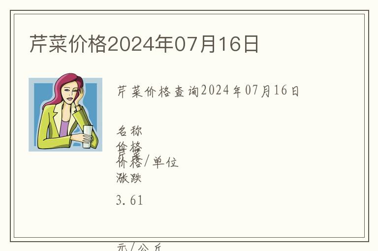 芹菜價格2024年07月16日