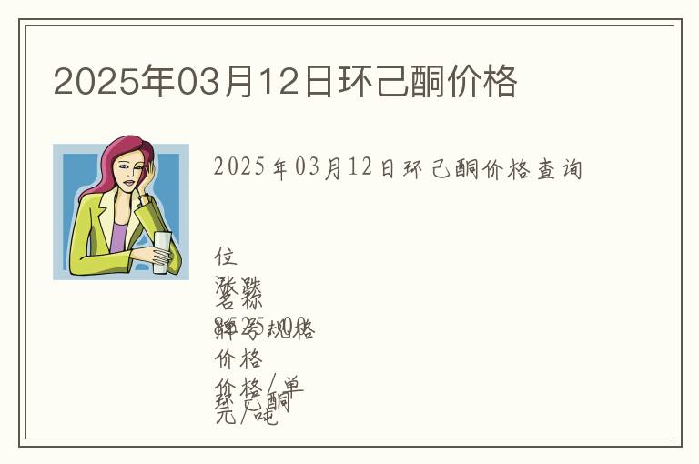 2025年03月12日環己酮價格
