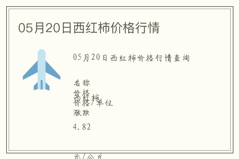 05月20日西紅柿價(jià)格行情