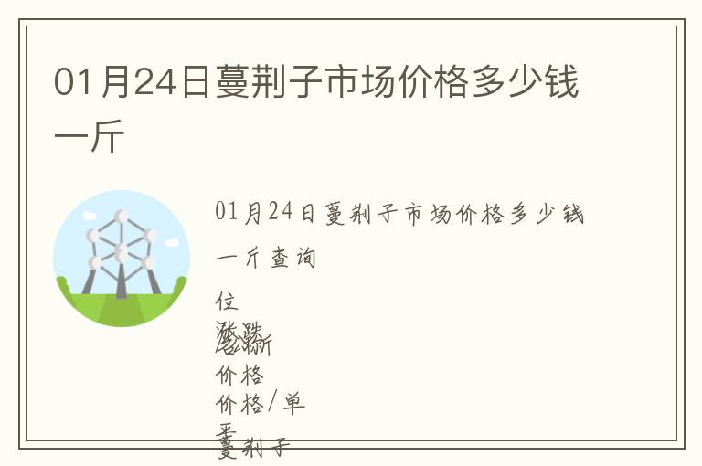 01月24日蔓荊子市場價格多少錢一斤
