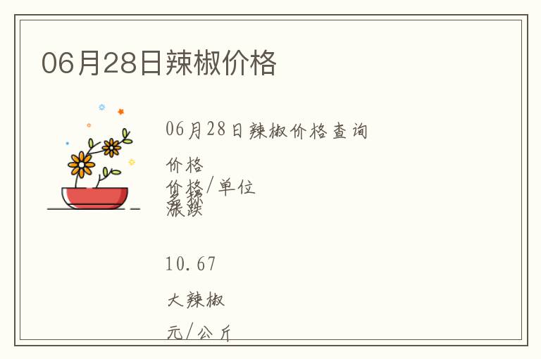 06月28日辣椒價格