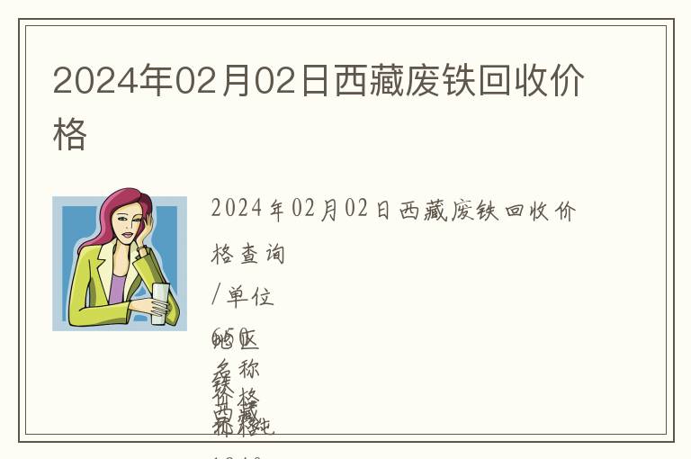 2024年02月02日西藏廢鐵回收價格
