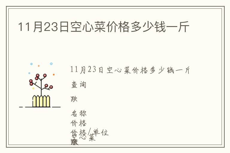 11月23日空心菜價(jià)格多少錢一斤