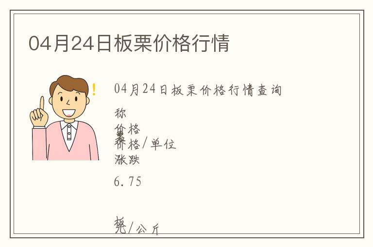 04月24日板栗價格行情