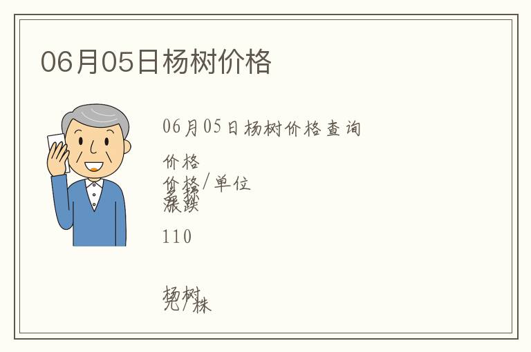 06月05日楊樹價格