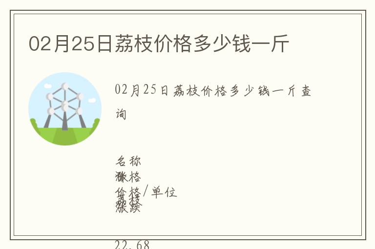 02月25日荔枝價格多少錢一斤