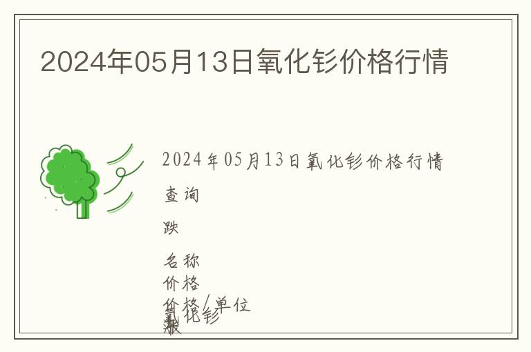 2024年05月13日氧化釤價格行情