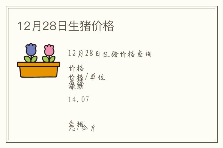 12月28日生豬價(jià)格