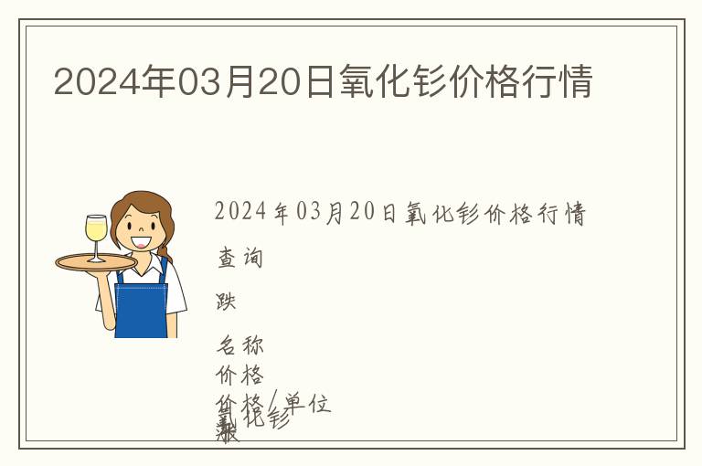 2024年03月20日氧化釤價格行情