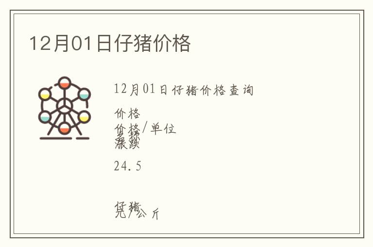 12月01日仔豬價(jià)格