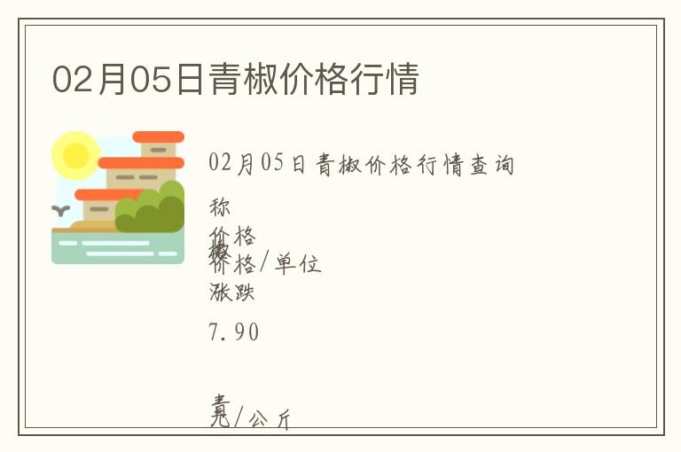 02月05日青椒價格行情