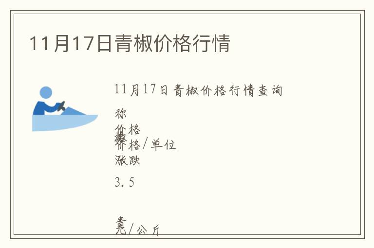 11月17日青椒價格行情