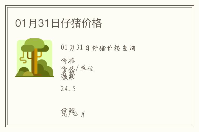 01月31日仔豬價格