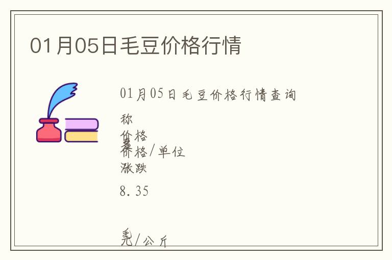 01月05日毛豆價(jià)格行情