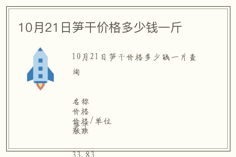 10月21日筍干價格多少錢一斤