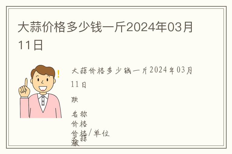 大蒜價格多少錢一斤2024年03月11日