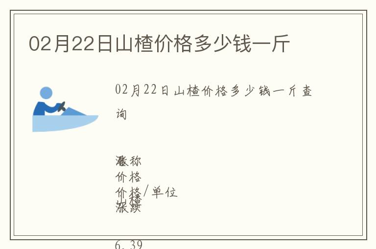 02月22日山楂價格多少錢一斤