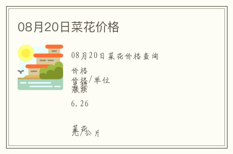 08月20日菜花價(jià)格
