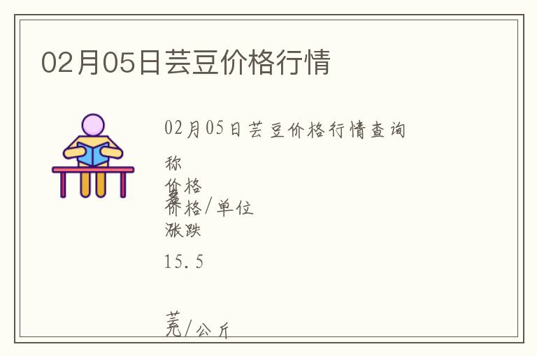 02月05日蕓豆價格行情