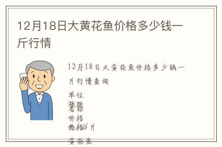 12月18日大黃花魚價格多少錢一斤行情