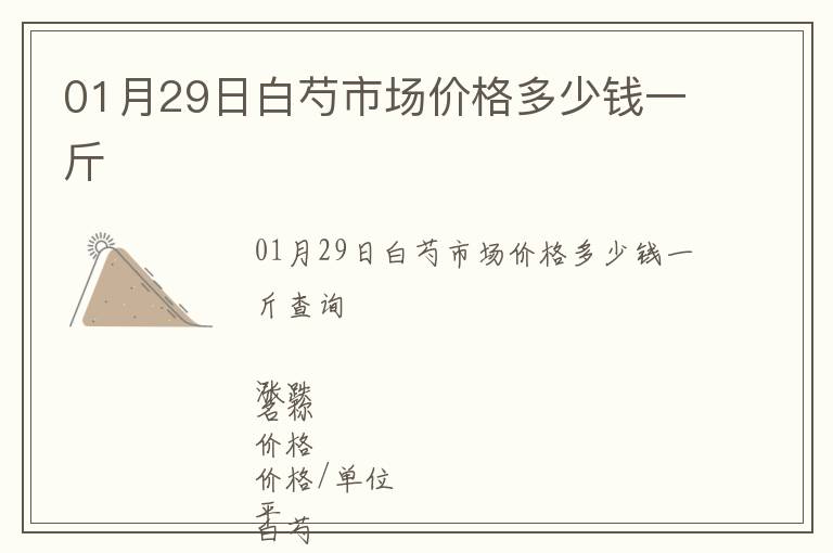 01月29日白芍市場價格多少錢一斤