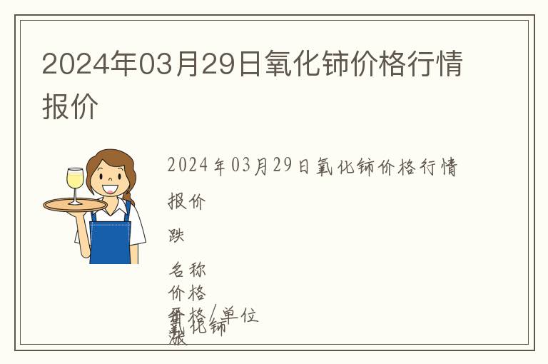 2024年03月29日氧化鈰價(jià)格行情報(bào)價(jià)